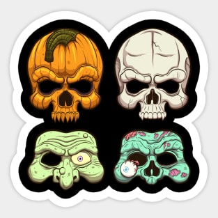 Halloween Masks Sticker